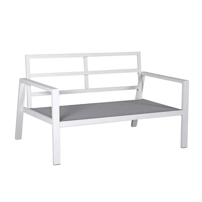 Ensemble de conversation d'extérieur 4 pièces en aluminium rembourré