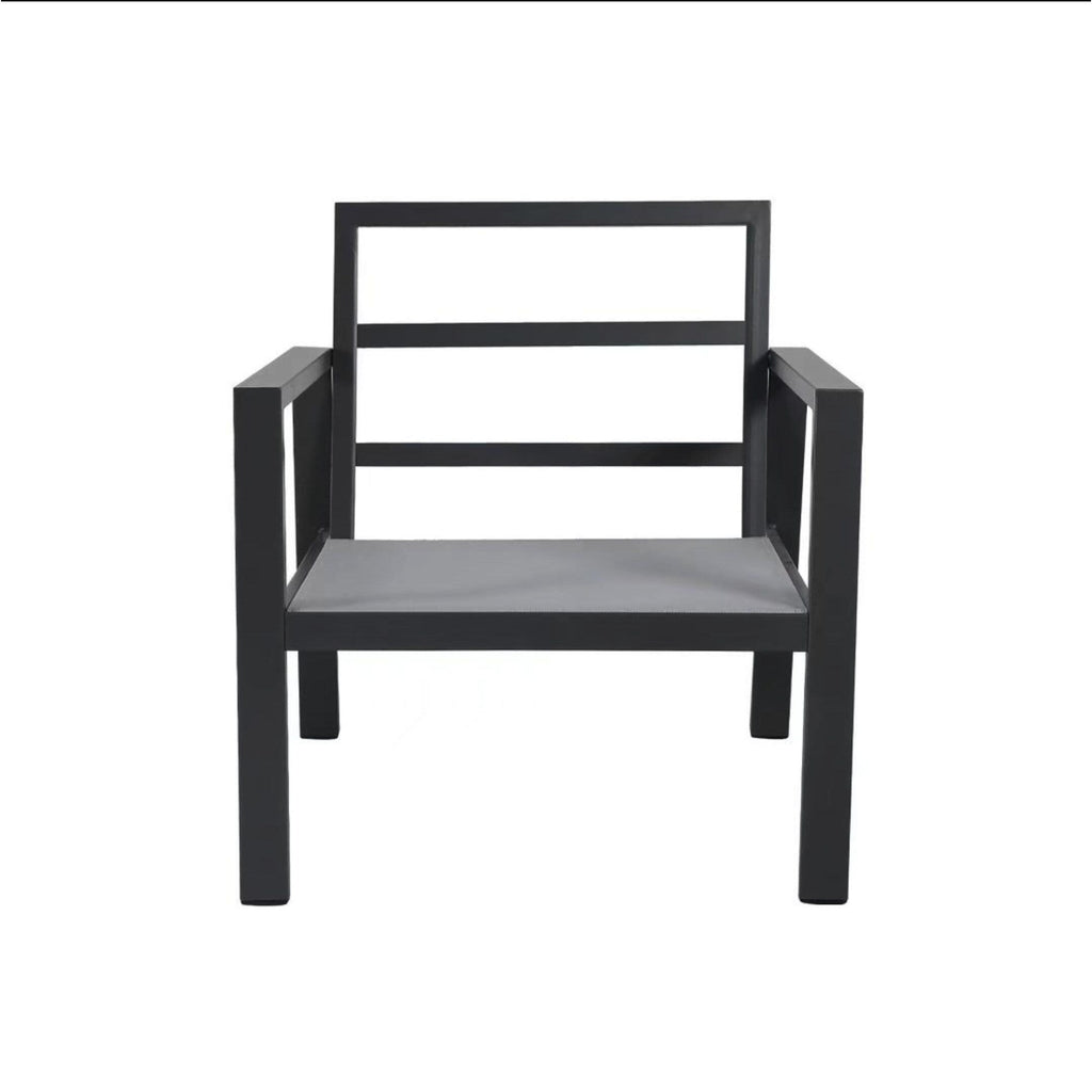 Ensemble de conversation d'extérieur 4 pièces en aluminium rembourré