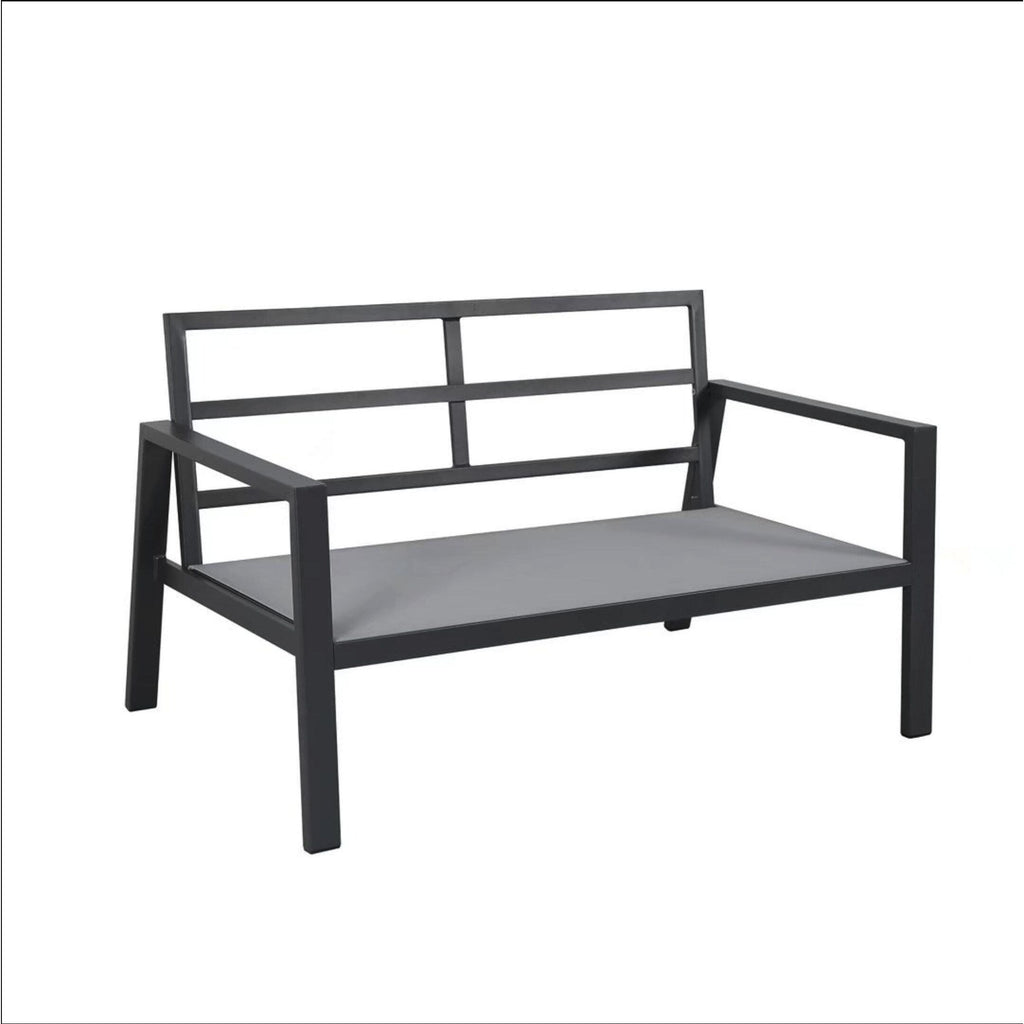Ensemble de conversation d'extérieur 4 pièces en aluminium rembourré