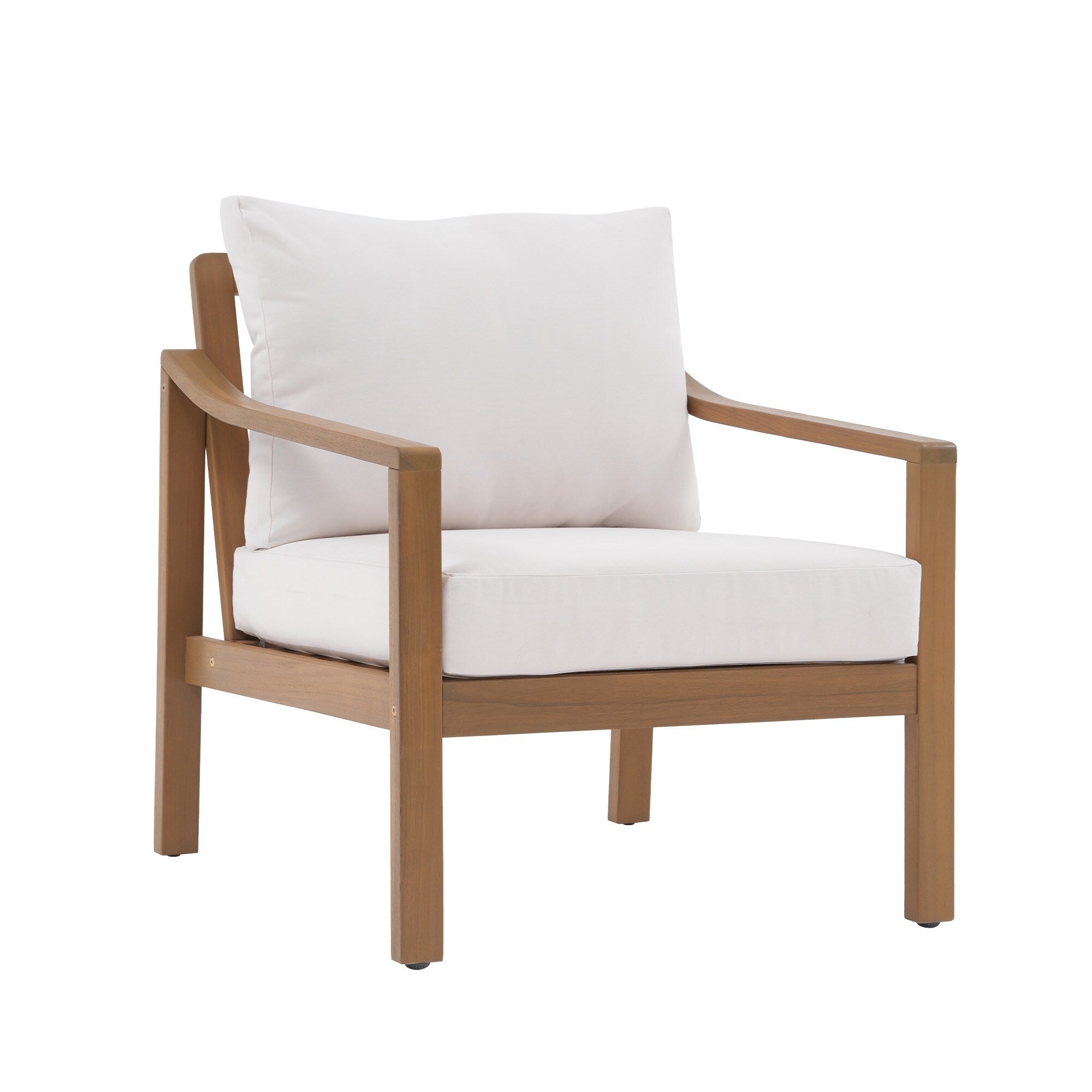 Ensemble de 4 chaises d'extérieur en bois avec table