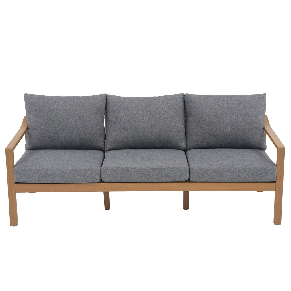 Ensemble de 4 chaises d'extérieur en bois avec table