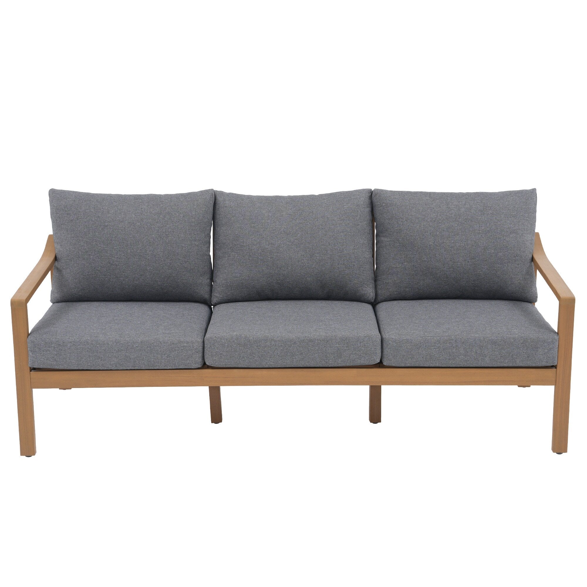 Ensemble de 4 chaises d'extérieur en bois avec table