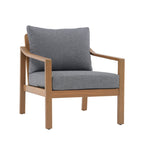Ensemble de 4 chaises d'extérieur en bois avec table