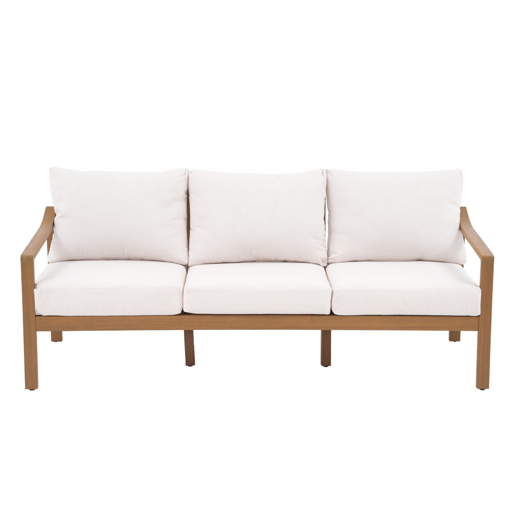 Ensemble de 4 chaises d'extérieur en bois avec table