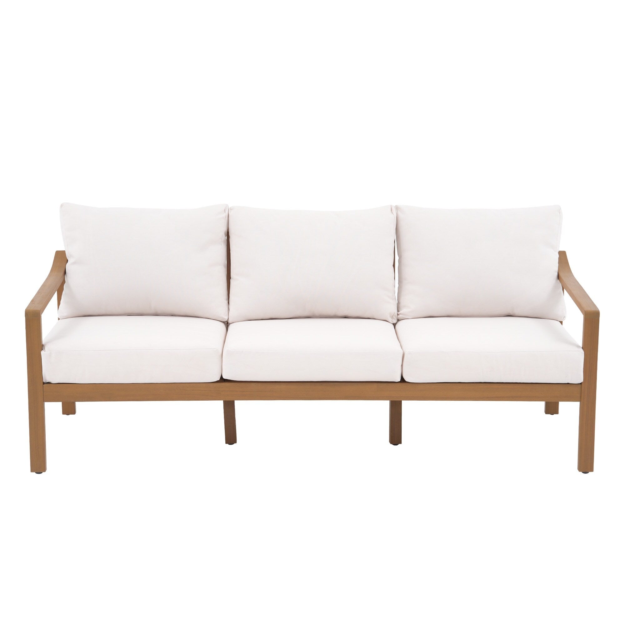 Ensemble de 4 chaises d'extérieur en bois avec table
