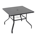 Ensemble de salle à manger d'extérieur 5 pièces, chaises empilables et table de 37 pouces - table de 37 pouces