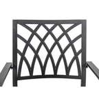 Ensemble de salle à manger d'extérieur 5 pièces, chaises empilables et table de 37 pouces - table de 37 pouces