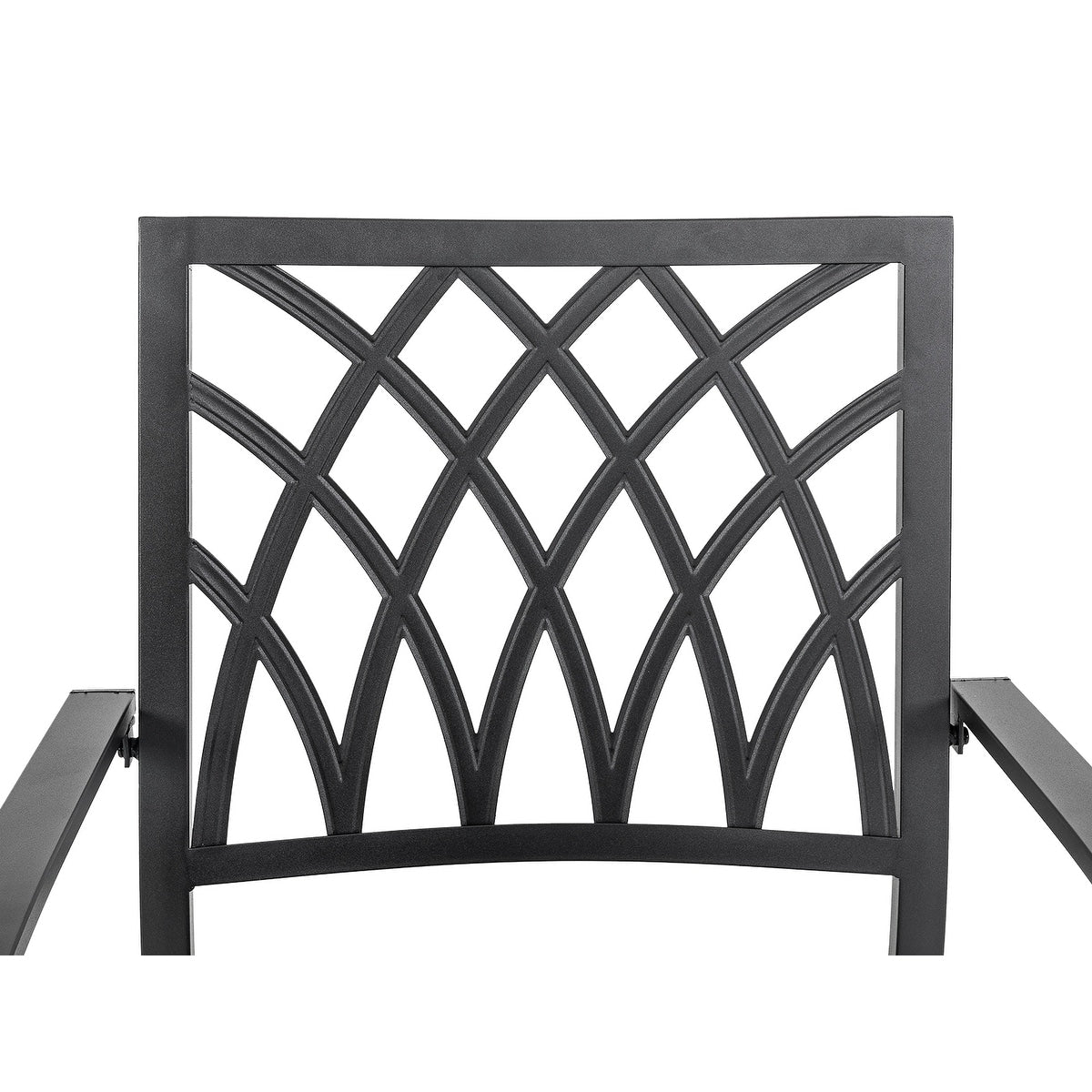 Ensemble de salle à manger d'extérieur 5 pièces, chaises empilables et table de 37 pouces - table de 37 pouces