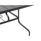 Ensemble de salle à manger d'extérieur 5 pièces, chaises empilables et table de 37 pouces - table de 37 pouces