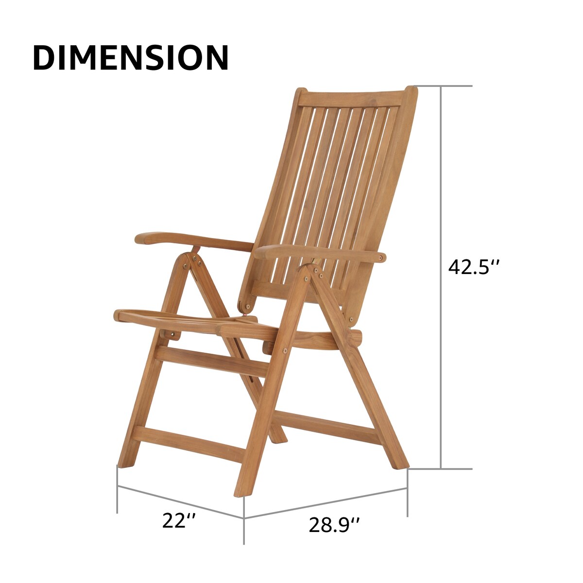 Ensemble de salle à manger d'extérieur 5 pièces en bois d'acacia avec table extensible