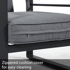 Ensemble de canapés d'extérieur 5 pièces en aluminium avec coussin