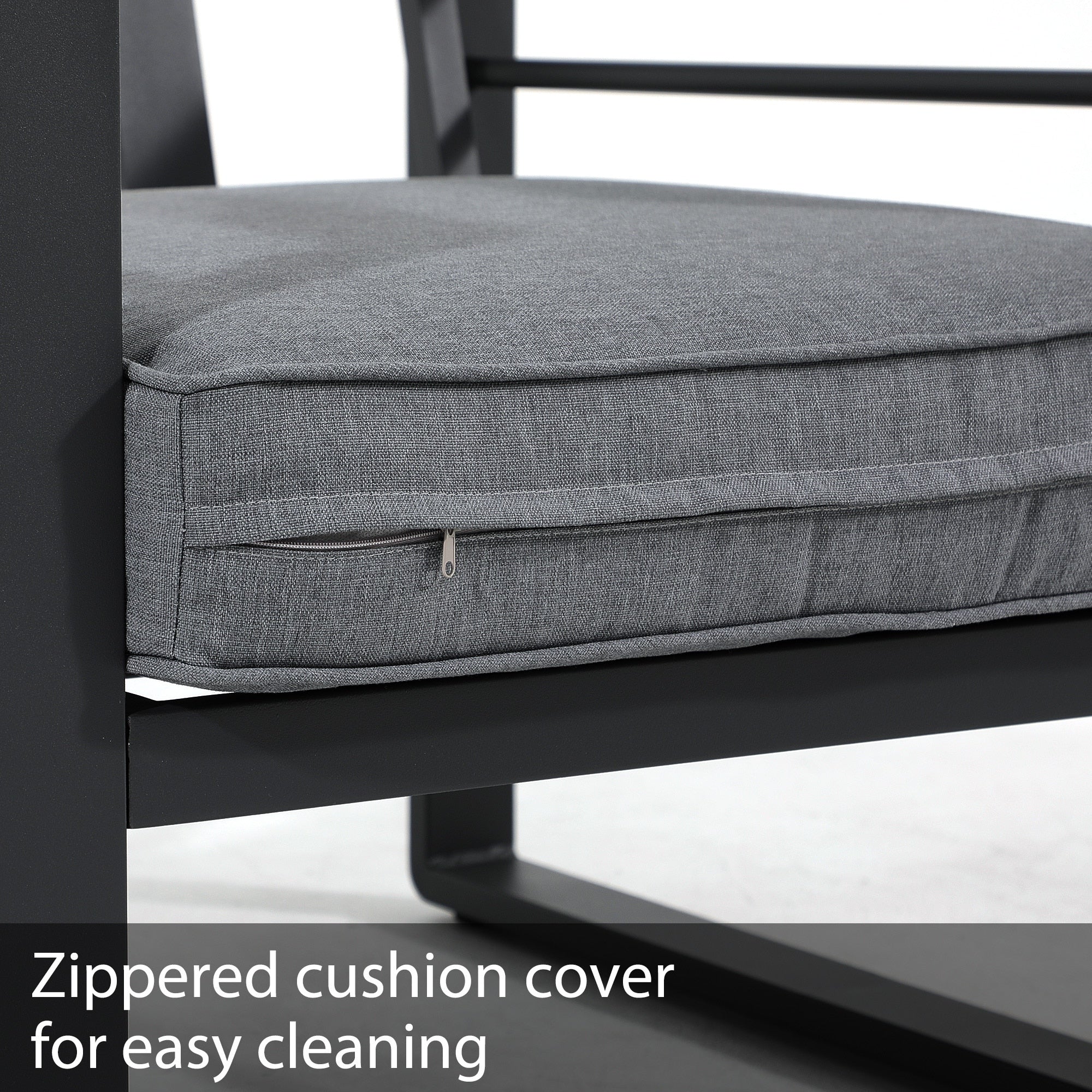 Ensemble de canapés d'extérieur 5 pièces en aluminium avec coussin