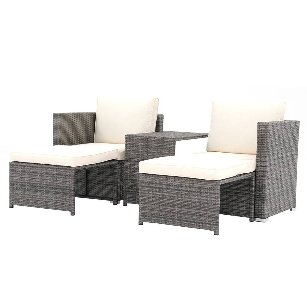 Ensemble de 5 chaises d'extérieur en osier