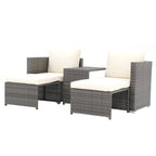 Ensemble de 5 chaises d'extérieur en osier