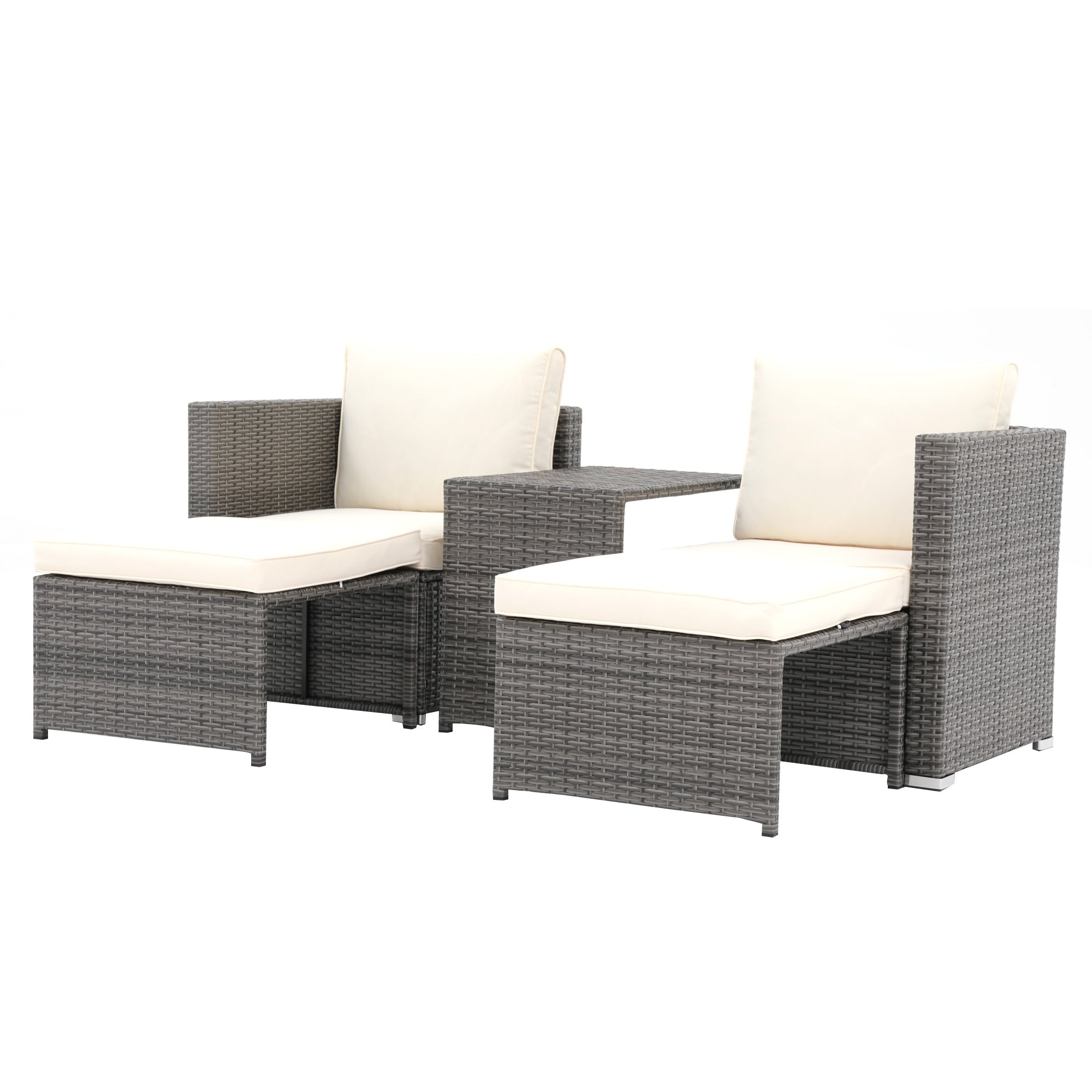 Ensemble de 5 chaises d'extérieur en osier