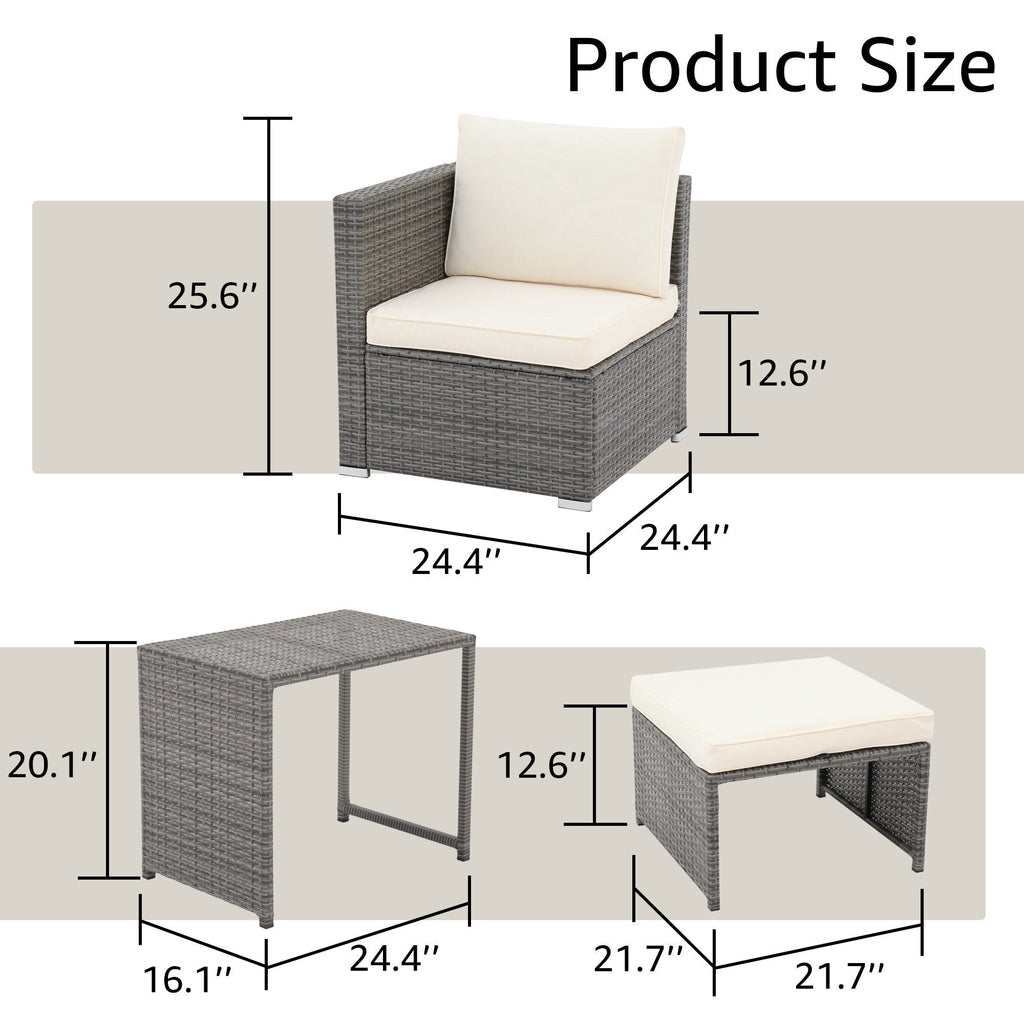 Ensemble de 5 chaises d'extérieur en osier