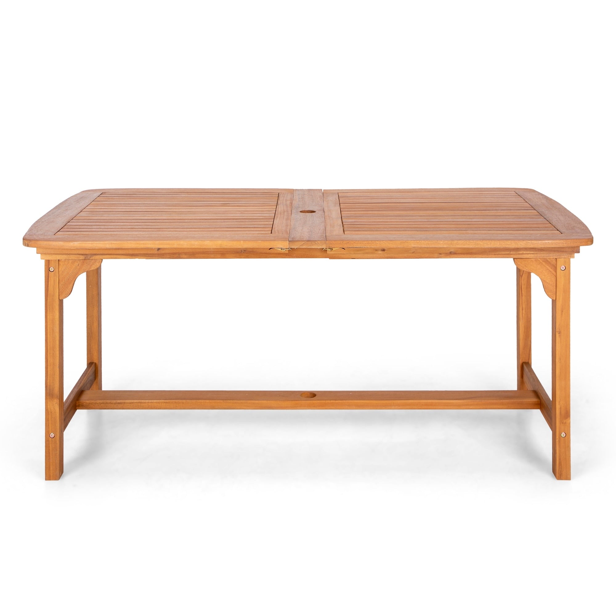 Ensemble de salle à manger d'extérieur en bois d'acacia massif MAISON ARTS 7/9 pièces, table extensible et chaises en bois 6/8