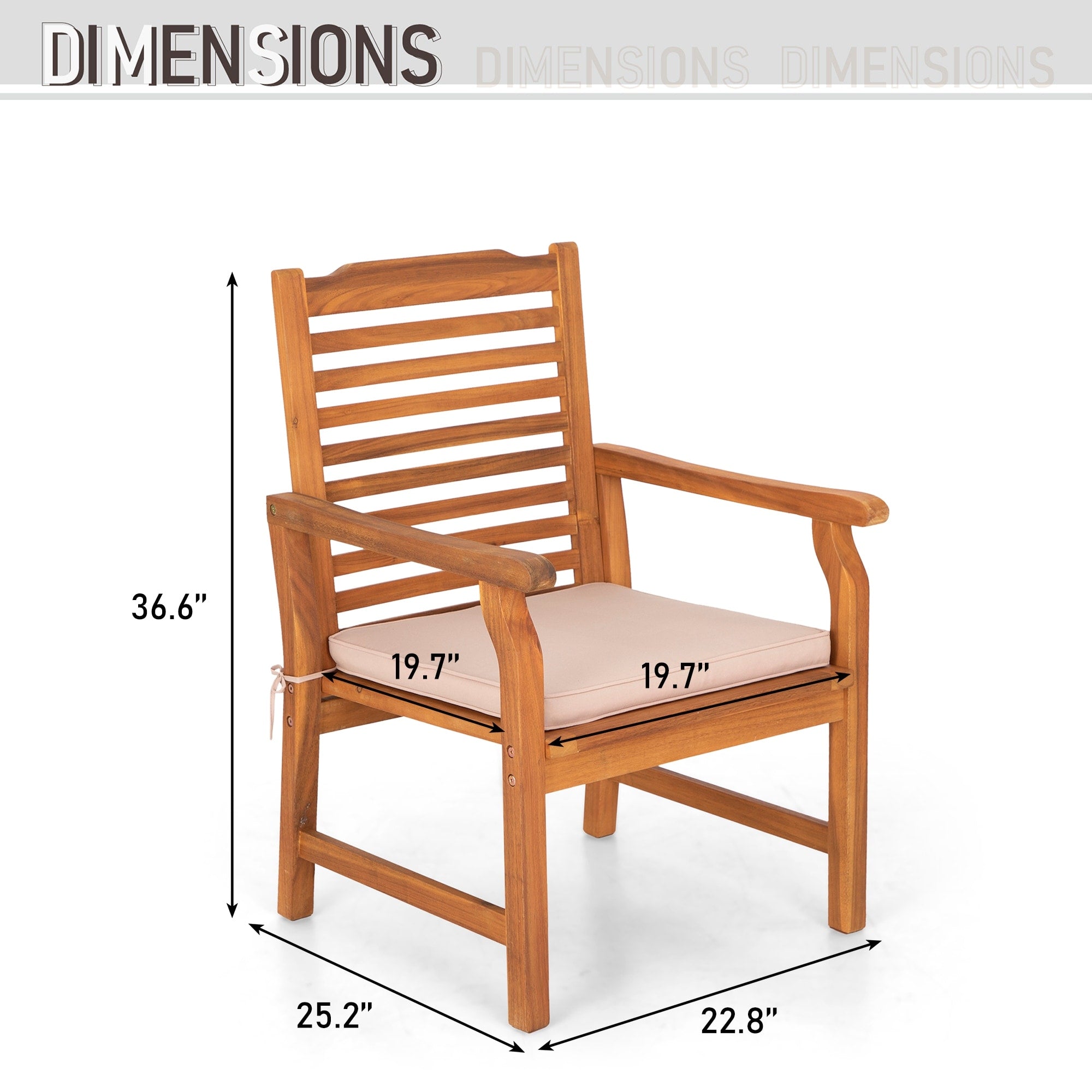 Ensemble de salle à manger d'extérieur en bois d'acacia massif MAISON ARTS 7/9 pièces, table extensible et chaises en bois 6/8