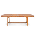 Ensemble de salle à manger d'extérieur en bois d'acacia massif MAISON ARTS 7/9 pièces, table extensible et chaises en bois 6/8