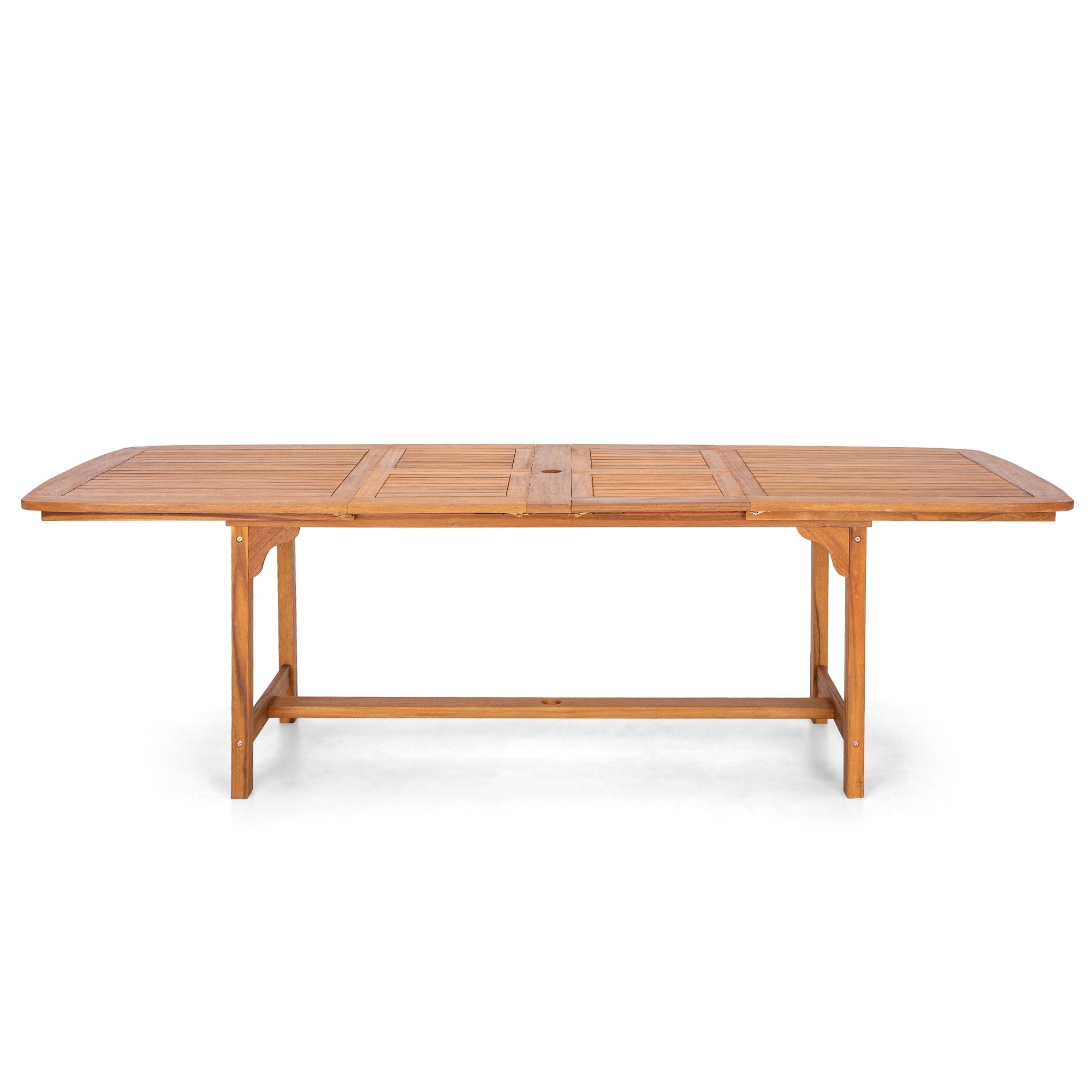 Ensemble de salle à manger d'extérieur en bois d'acacia massif MAISON ARTS 7/9 pièces, table extensible et chaises en bois 6/8