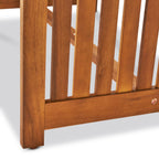 Ensemble de canapés d'extérieur en bois d'acacia avec coussins imperméables, 4 pièces, patine marron/bleu sarcelle