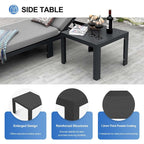 Ensemble de canapés d'extérieur en aluminium FINCATI avec table