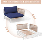 Ensemble de canapé sectionnel rembourré pour extérieur, ensemble de conversation pour meubles de patio, combinaison libre