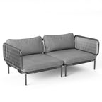 Ensemble de canapé sectionnel rembourré pour extérieur, ensemble de conversation pour meubles de patio, combinaison libre