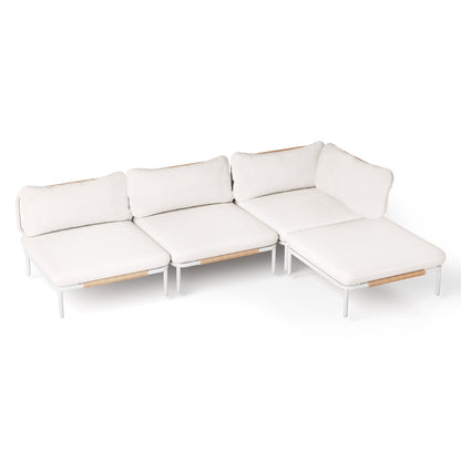 Ensemble de canapé sectionnel rembourré pour extérieur, ensemble de conversation pour meubles de patio, combinaison libre