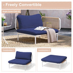 Ensemble de canapé sectionnel rembourré pour extérieur, ensemble de conversation pour meubles de patio, combinaison libre