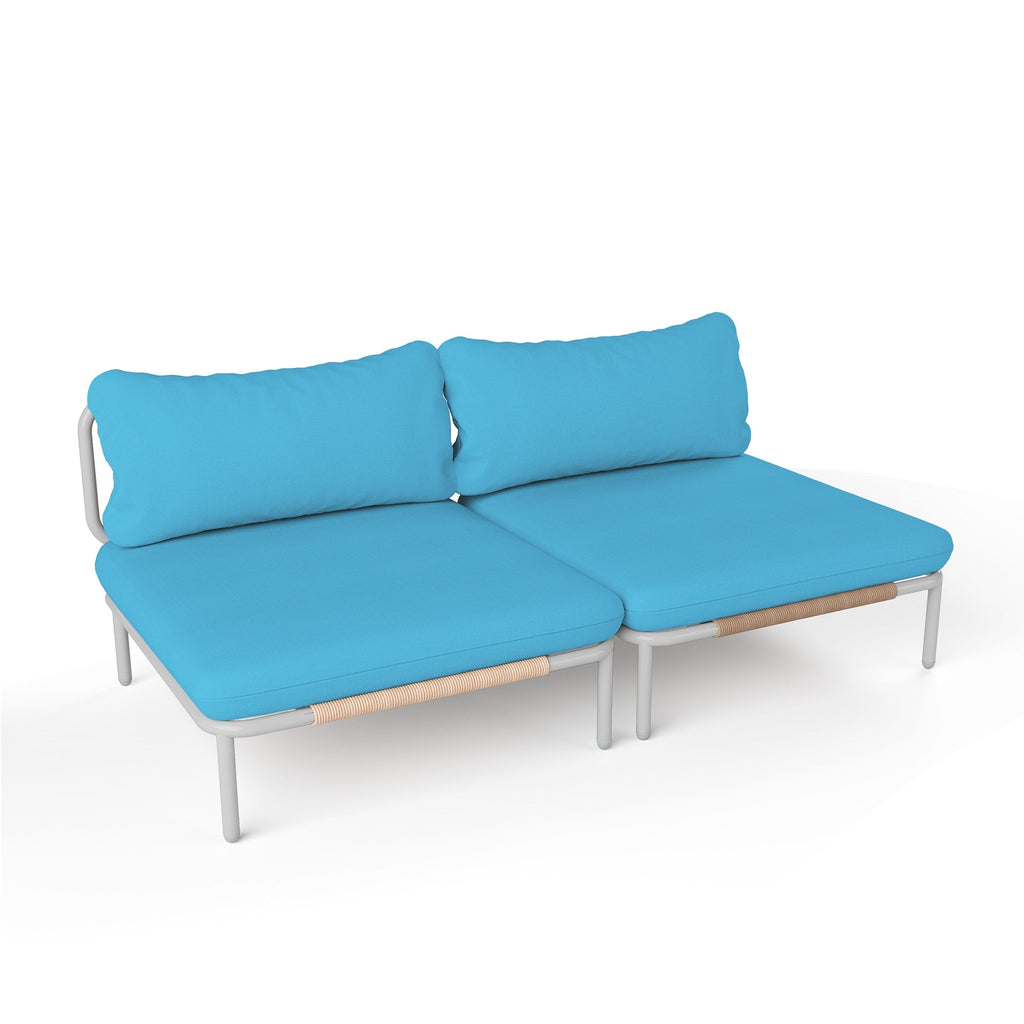 Ensemble de canapé sectionnel rembourré pour extérieur, ensemble de conversation pour meubles de patio, combinaison libre