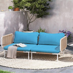 Ensemble de canapé sectionnel rembourré pour extérieur, ensemble de conversation pour meubles de patio, combinaison libre