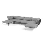 Ensemble de canapé sectionnel rembourré pour extérieur, ensemble de conversation pour meubles de patio, combinaison libre