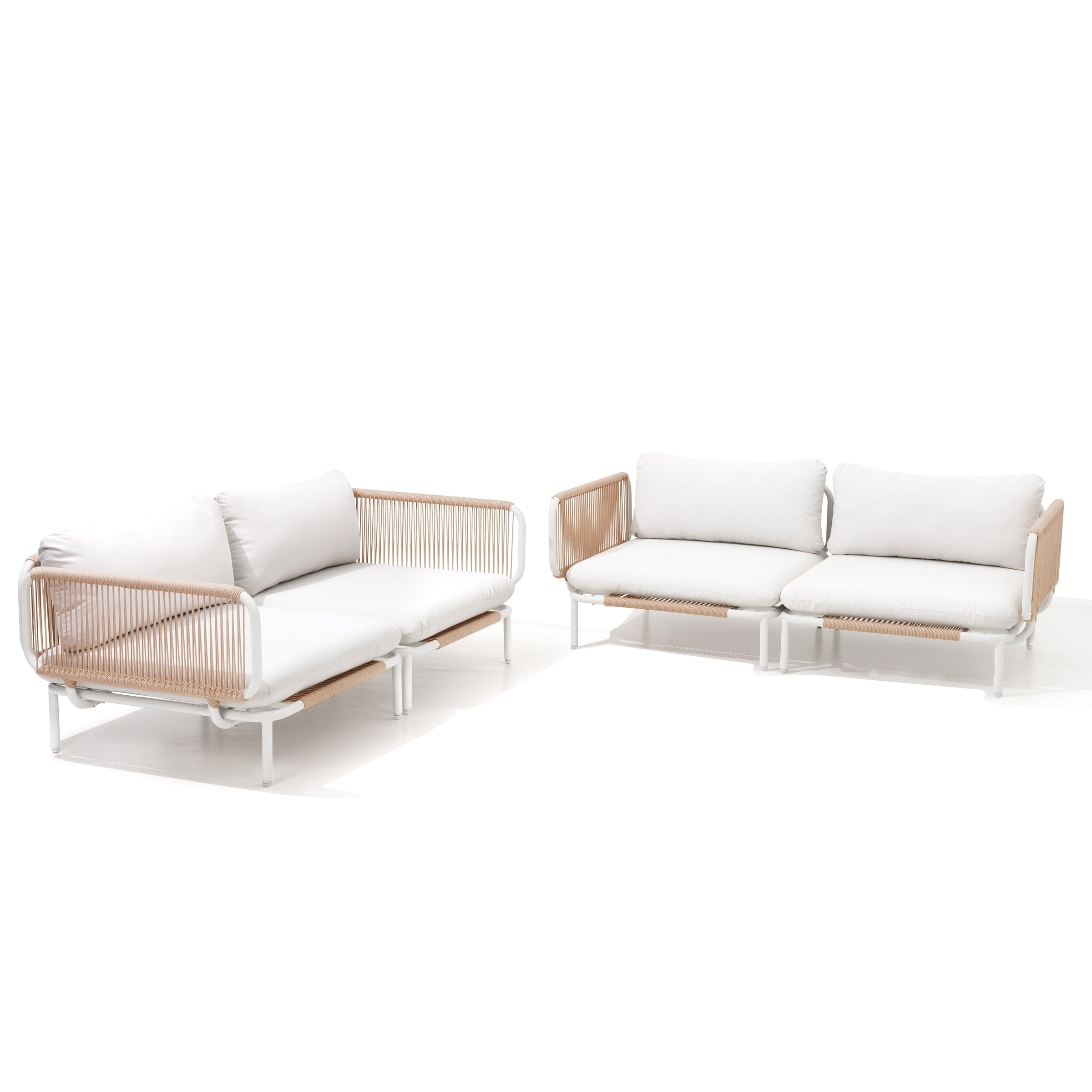 Ensemble de canapé sectionnel rembourré pour extérieur, ensemble de conversation pour meubles de patio, combinaison libre