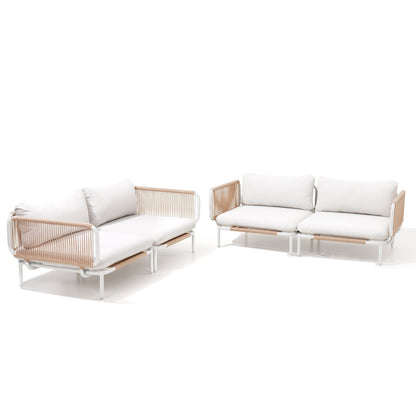 Ensemble de canapé sectionnel rembourré pour extérieur, ensemble de conversation pour meubles de patio, combinaison libre