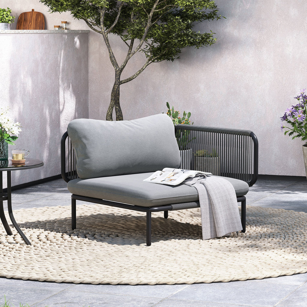 Ensemble de canapé sectionnel rembourré pour extérieur, ensemble de conversation pour meubles de patio, combinaison libre