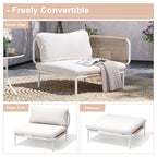 Ensemble de canapé sectionnel rembourré pour extérieur, ensemble de conversation pour meubles de patio, combinaison libre