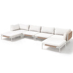 Ensemble de canapé sectionnel rembourré pour extérieur, ensemble de conversation pour meubles de patio, combinaison libre