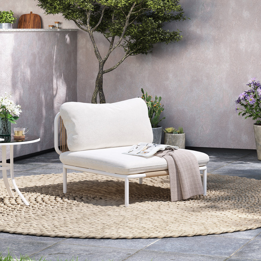 Ensemble de canapé sectionnel rembourré pour extérieur, ensemble de conversation pour meubles de patio, combinaison libre