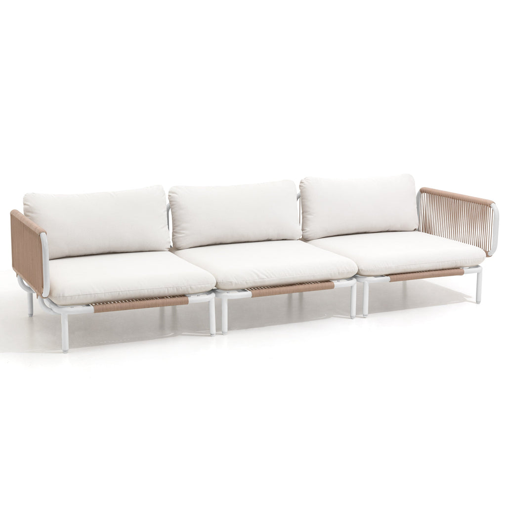Ensemble de canapé sectionnel rembourré pour extérieur, ensemble de conversation pour meubles de patio, combinaison libre