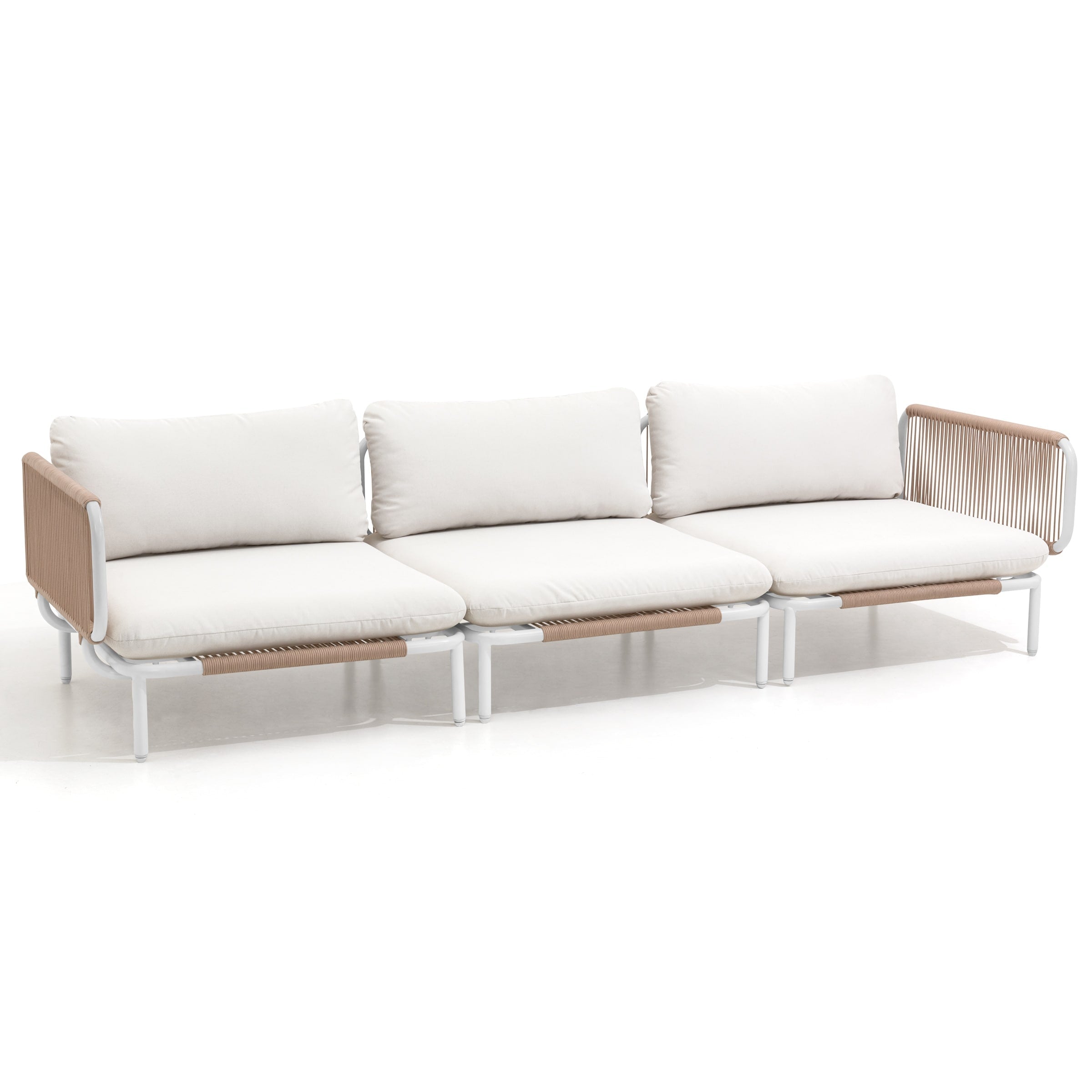 Ensemble de canapé sectionnel rembourré pour extérieur, ensemble de conversation pour meubles de patio, combinaison libre