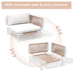Ensemble de canapé sectionnel rembourré pour extérieur, ensemble de conversation pour meubles de patio, combinaison libre