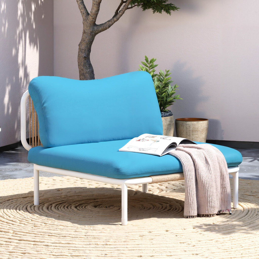 Ensemble de canapé sectionnel rembourré pour extérieur, ensemble de conversation pour meubles de patio, combinaison libre