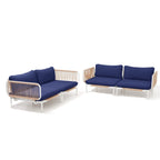 Ensemble de canapé sectionnel rembourré pour extérieur, ensemble de conversation pour meubles de patio, combinaison libre