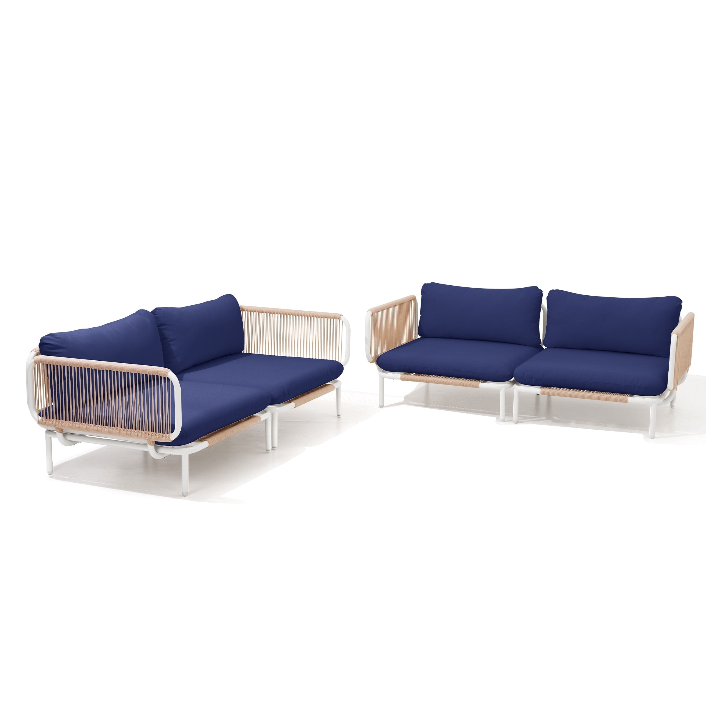 Ensemble de canapé sectionnel rembourré pour extérieur, ensemble de conversation pour meubles de patio, combinaison libre