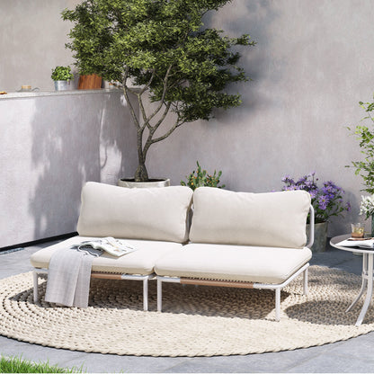 Ensemble de canapé sectionnel rembourré pour extérieur, ensemble de conversation pour meubles de patio, combinaison libre