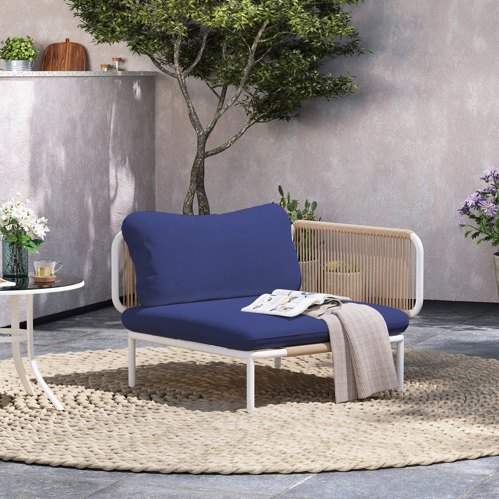 Ensemble de canapé sectionnel rembourré pour extérieur, ensemble de conversation pour meubles de patio, combinaison libre
