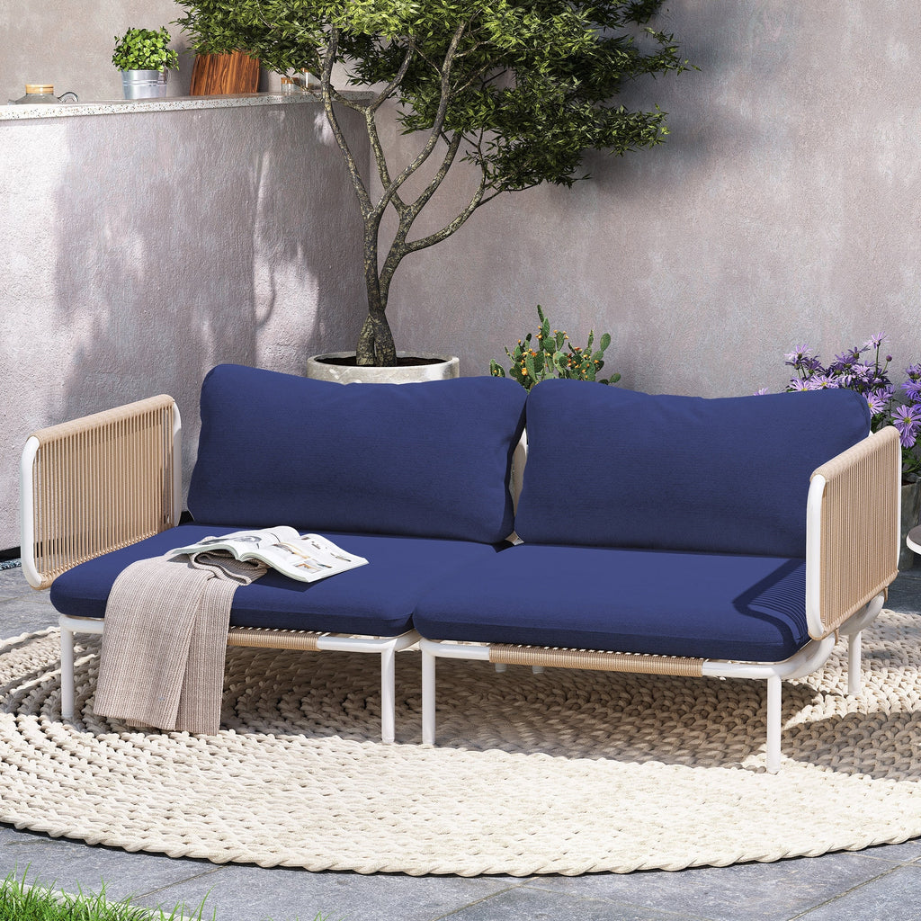 Ensemble de canapé sectionnel rembourré pour extérieur, ensemble de conversation pour meubles de patio, combinaison libre