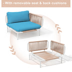 Ensemble de canapé sectionnel rembourré pour extérieur, ensemble de conversation pour meubles de patio, combinaison libre
