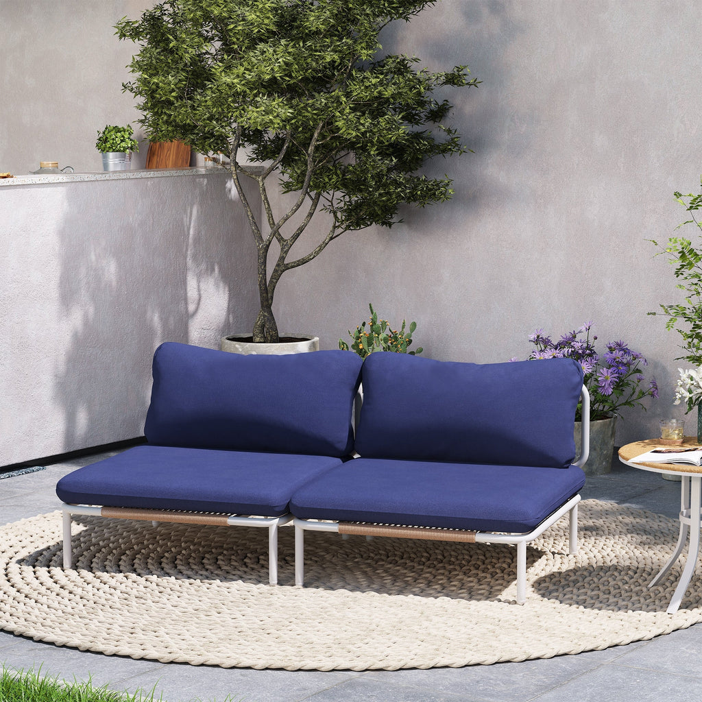 Ensemble de canapé sectionnel rembourré pour extérieur, ensemble de conversation pour meubles de patio, combinaison libre
